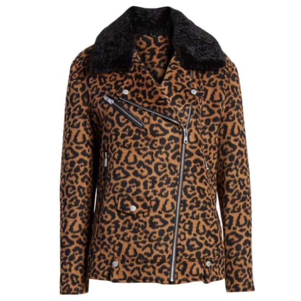 Avec Les Filles Leopard Print Wool Jacket NWT - Picture 2 of 10